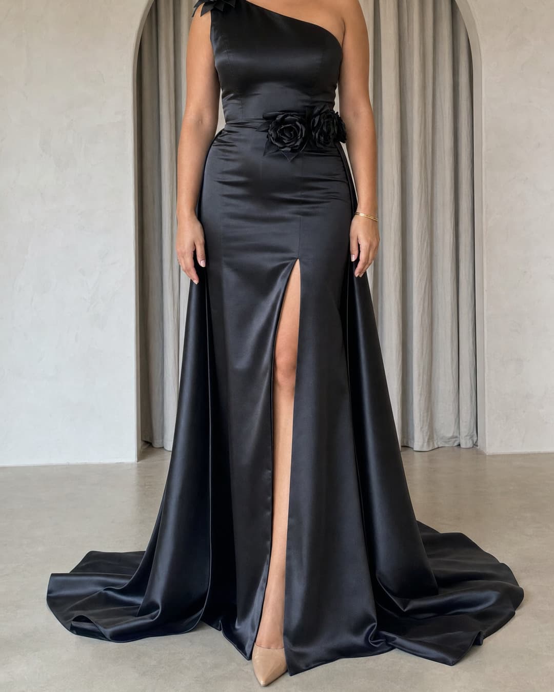 The Aida Dress, Zwart galajurk